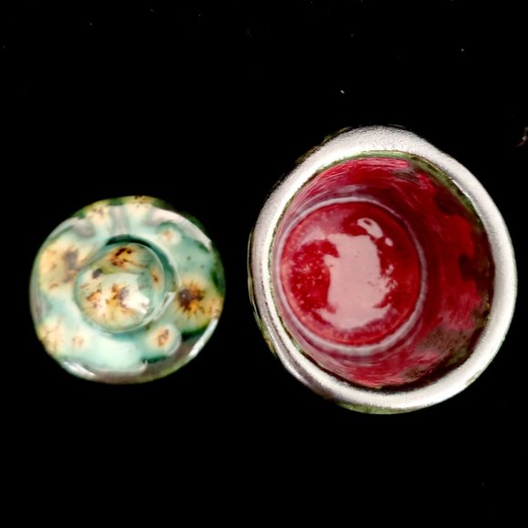 Handmade Small Ceramic Stash Jar, turquoise and brown tone glaze - Picture 7 of 10